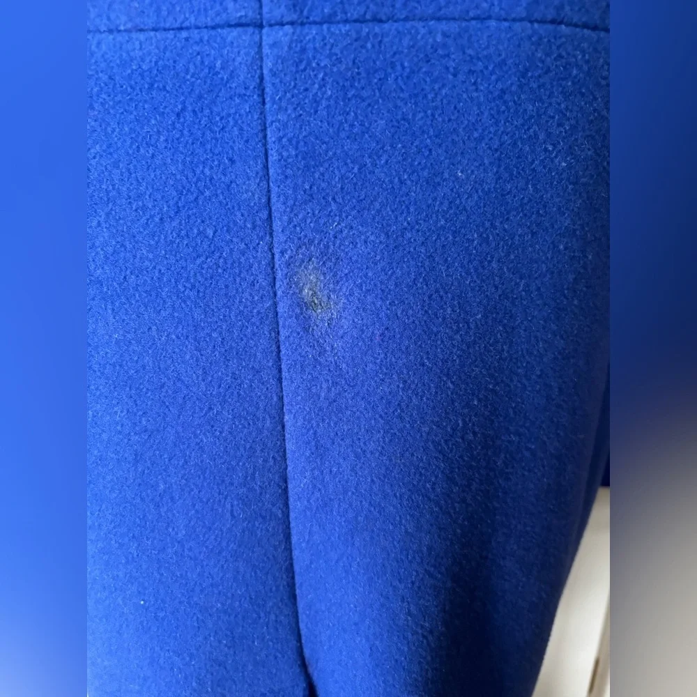 Classics By S. Rothschild Women's 100% Wool Pea Coat Royal Blue size 8 READ